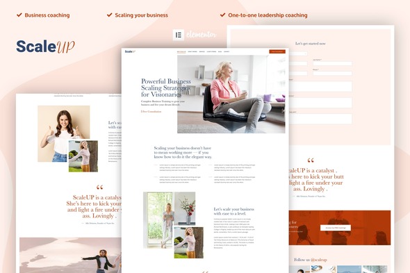 ScaleUP – Business Coaching Elementor Template Kit
